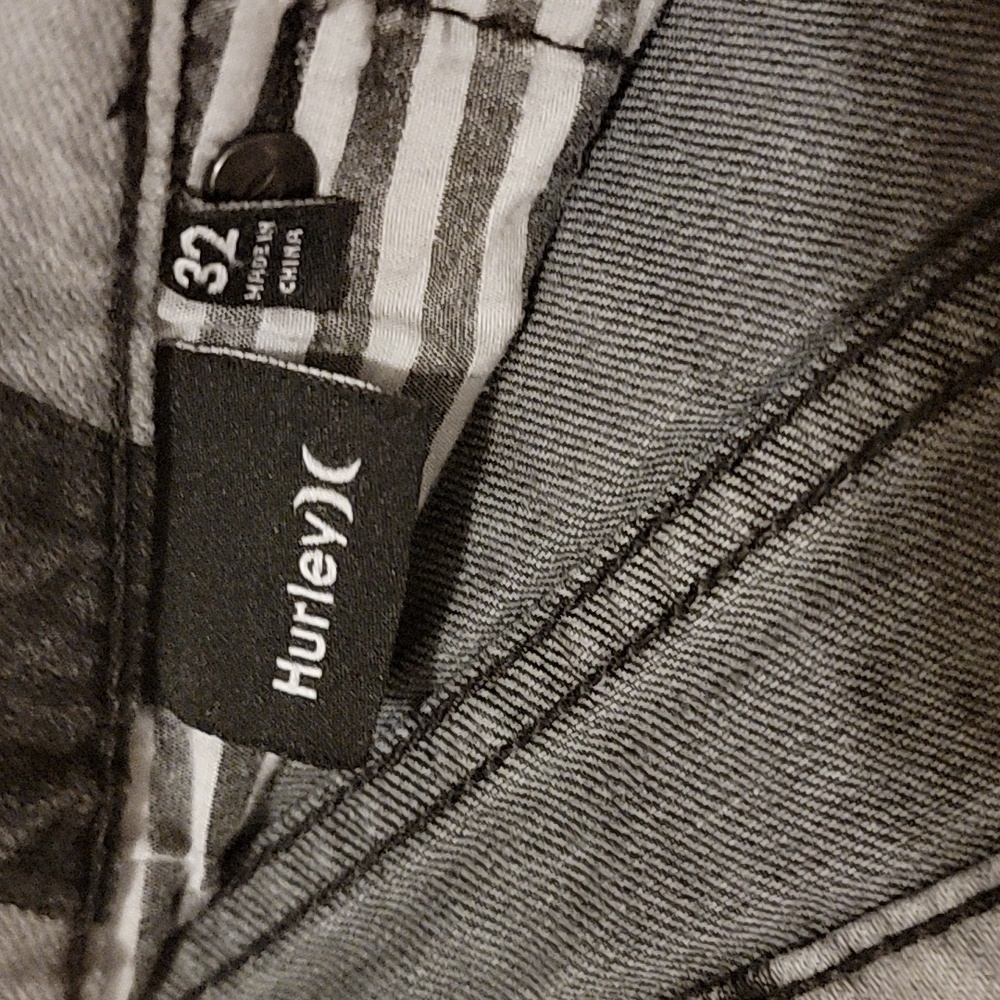 Bundle 2 Pairs Hurley Denim Striped Shorts - Picture 3 of 7